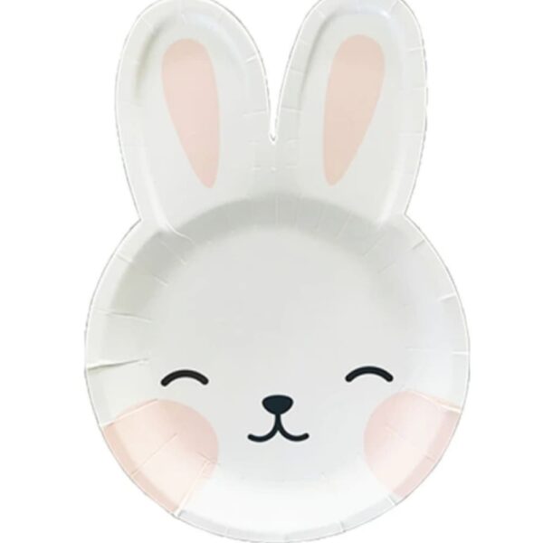 Cute Bunny Shaped Paper Plates