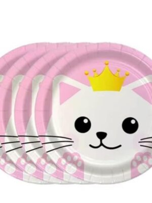 Cute Cat Paper Plates 10 Piece