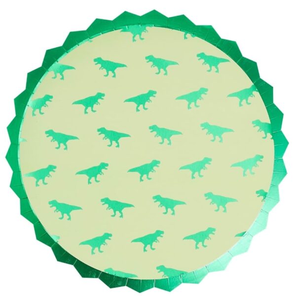 Dinosaur Foil Print Party Plates