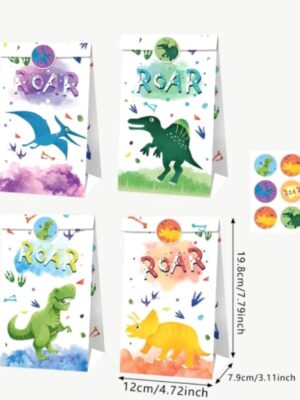 Dinosaur Party Favor Bags 12 Piece