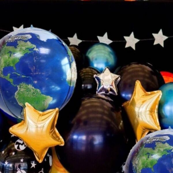 Display of Planet Earth Orb Balloon