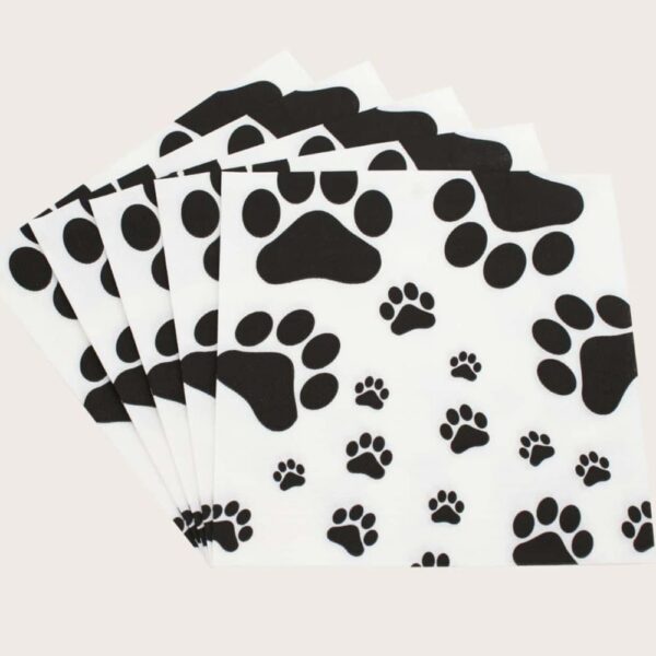 Dog Paw Print Paper Napkins 20 Piece