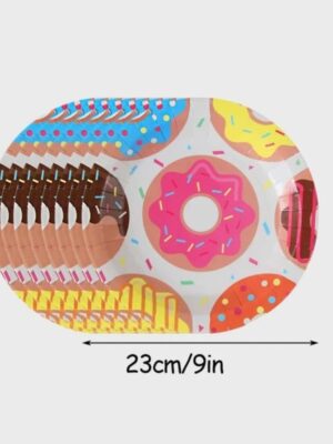 Donut Party Paper Plates Large 8 Piece
