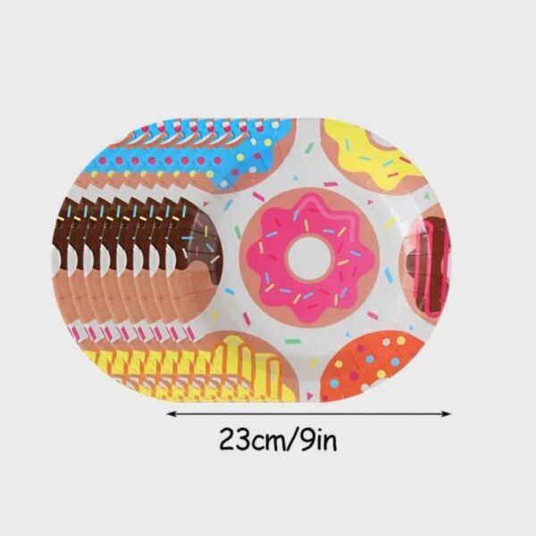 Donut Party Paper Plates Large 8 Piece