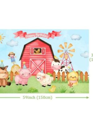 Farm Animals Party Backdrop
