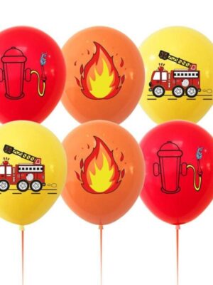 Fire Engine Latex Balloons