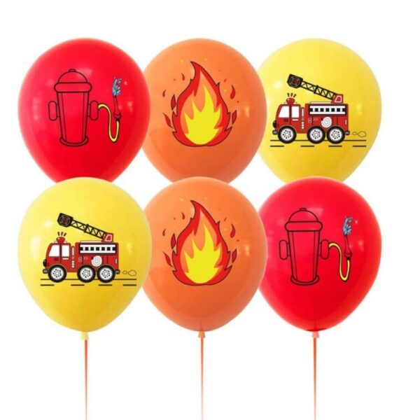 Fire Engine Latex Balloons