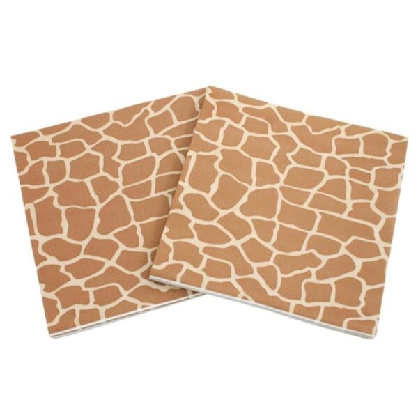 Giraffe Skin Print Paper Napkins 20 Piece