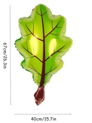 Green Maple Leaf Shaped Foil Balloon