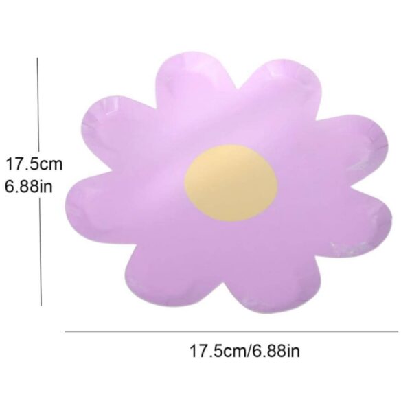 Lilac Flower Shaped Paper Plate 10 Piece