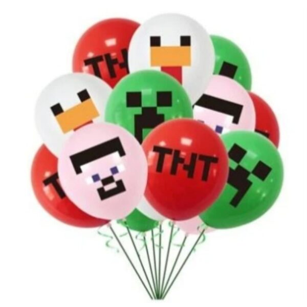 Minecraft Latex Balloons 12 Piece