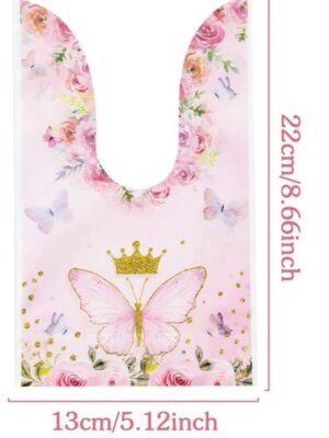 Pink Butterfly Favor Bags 10 Piece