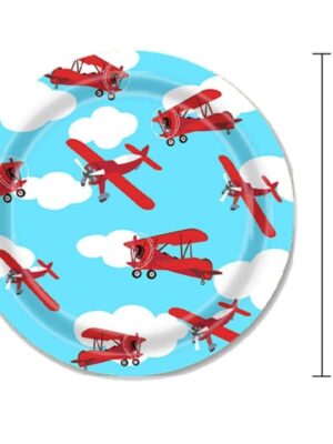 Plane Party Plates 8 Piece
