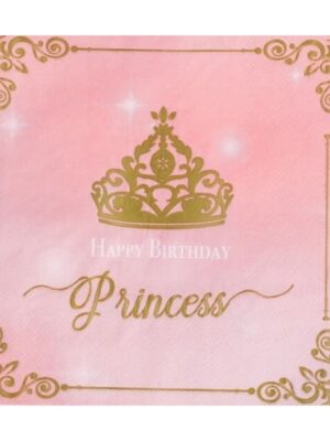 Princess Party Paper Napkins 20 Piece