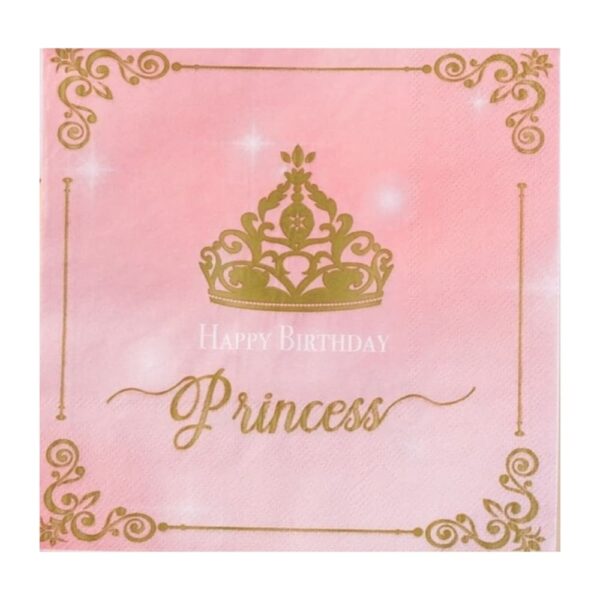 Princess Party Paper Napkins 20 Piece