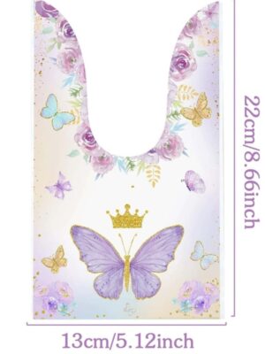 Purple Butterfly Favor Bags 10 Piece