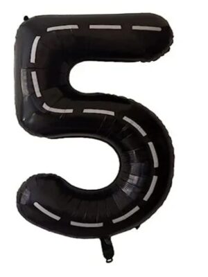 Racing Car Number Foil Balloon Number 5