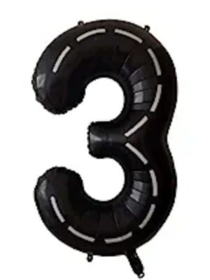 Racing Car Number Shaped Foil Balloon 3