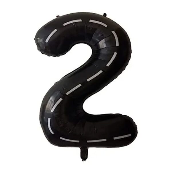 Racing Car Number Two Shaped Foil Balloon