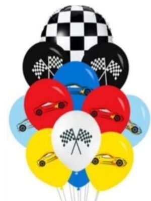 Racing Car Themed Foil and Latex Balloons
