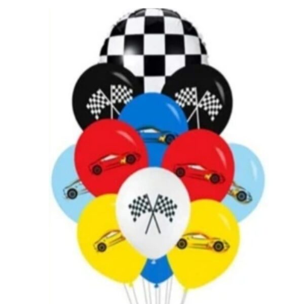 Racing Car Themed Foil and Latex Balloons
