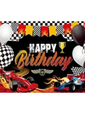 Racing Car Themed Party Backdrop