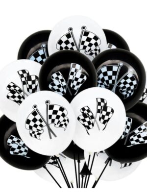Racing Themed Latex Balloons 10 Piece