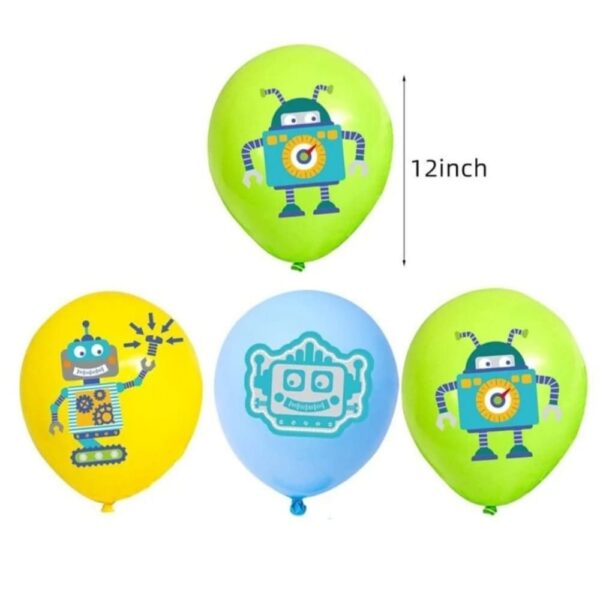 Robot Themed Latex Balloons