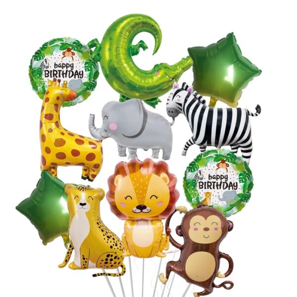 Safari Animals Foil Balloon Set