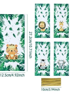 Safari Cellophane Party Favor Bags 10 Piece