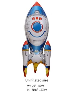 Space Rocket Super Shape Standing Foil Balloon