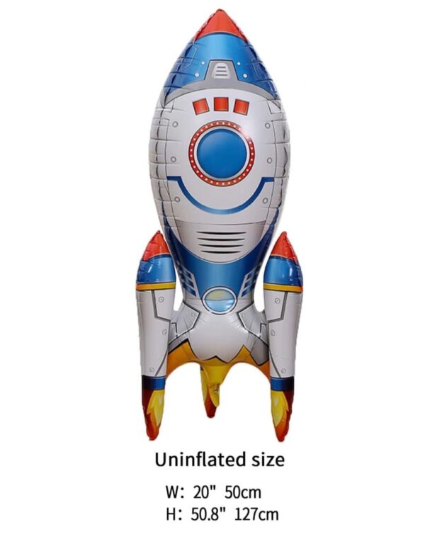 Space Rocket Super Shape Standing Foil Balloon