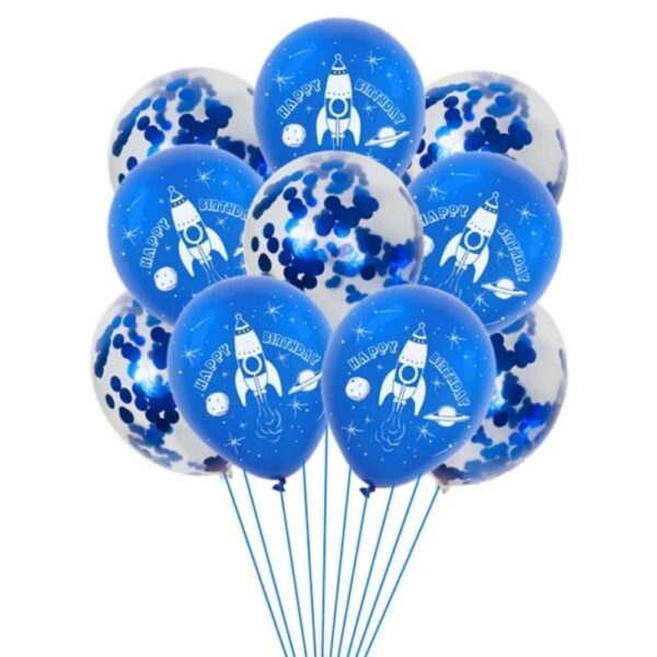 Space Themed Latex Balloons 10 Piece