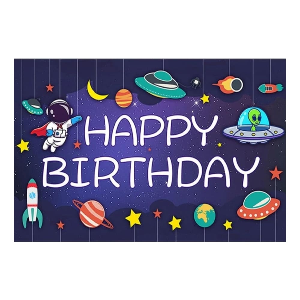 Space Themed Party Backdrop - Pretty Party Shop