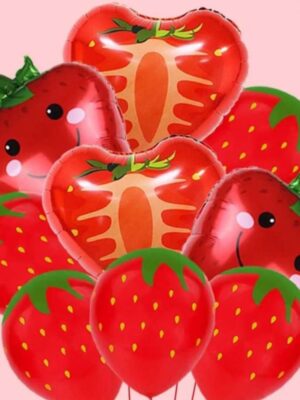 Strawberry Balloon Set 9 Piece