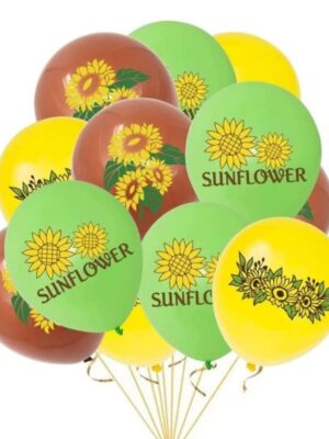 Sunflower Latex Balloons 12 Piece