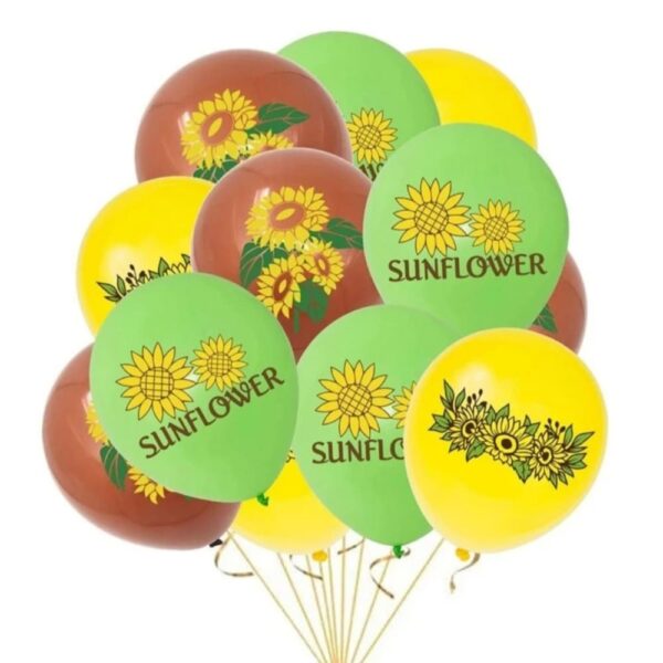 Sunflower Latex Balloons 12 Piece