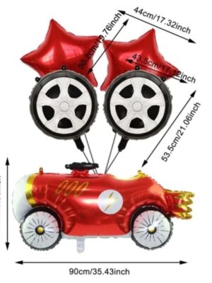 Vintage Racing Car Balloon Bouquet 5 Piece