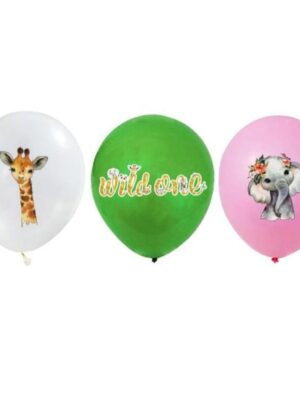 Wild One Birthday Girl Latex Balloons