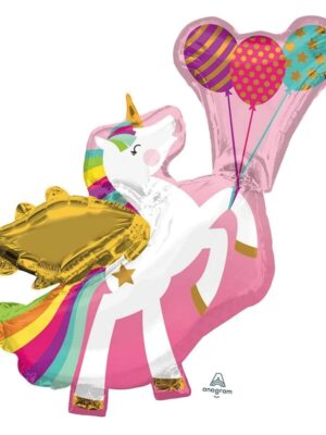 Winged Unicorn Shaped Foil Balloon