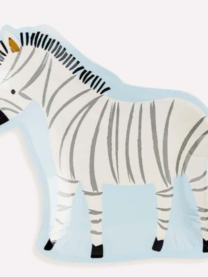 Zebra Shaped Paper Plates 8 Piece