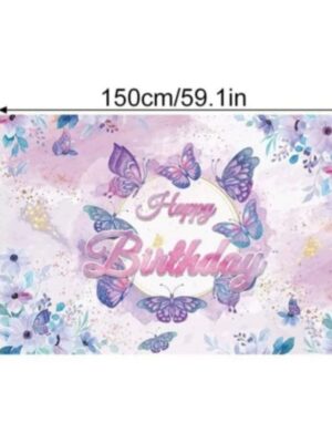 Butterfly Happy Birthday Back Drop