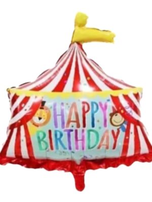 Circus Tent Happy Birthday Foil Balloon