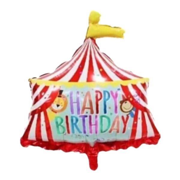 Circus Tent Happy Birthday Foil Balloon