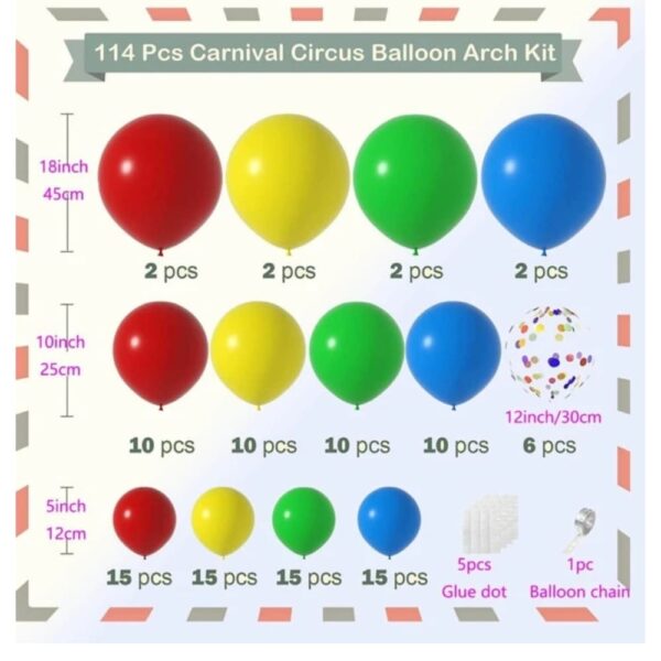 Circus Themed Balloon Garland Kit DIY