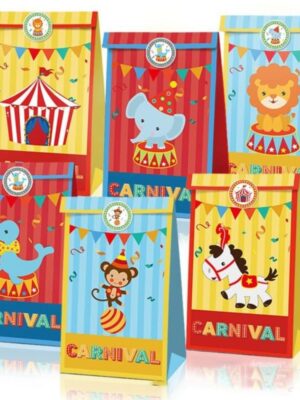 Circus Themed Favor Bags 12 Piece