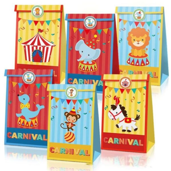 Circus Themed Favor Bags 12 Piece