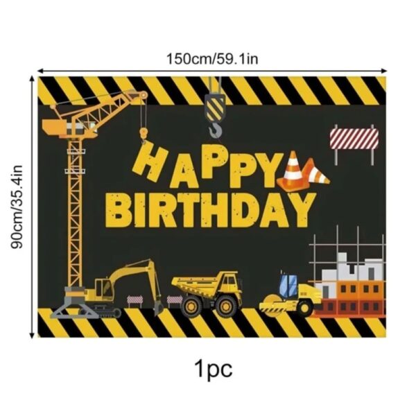 Construction Themed Party Back Drop