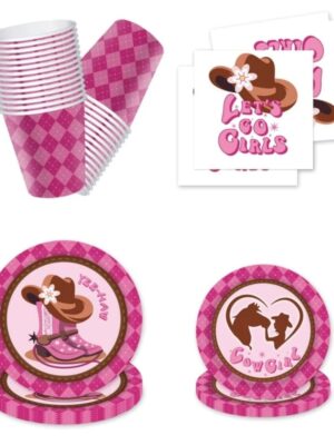 Cow Girl Disposable Tableware Set 40 Piece