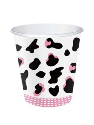 Cow Print Paper Cups 8 Piece